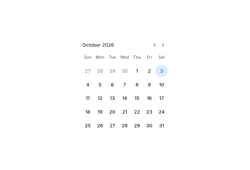 RangeCalendar